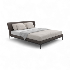 Maya 180 Bed - Black Pearl Metal/Ecoleather (B 3152)