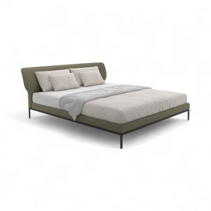 Maya 180 Bed - Black Pearl Metal/Ecoleather (C 2447)