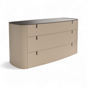 Round SRO2 Chest Of Drawer - Hide (Sand)/Bronze Steel