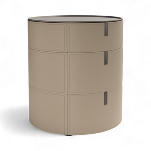 Round 3 SRO3 Bedside Table - Hide (Sand C17)/Peltrox