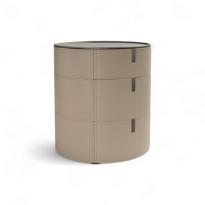 Round 3 SRO3 Bedside Table - Hide (Sand C17)/Peltrox
