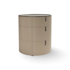 Round 3 SRO3 Bedside Table - Hide (Sand C17)/Peltrox
