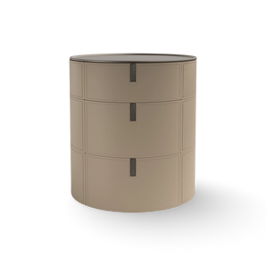 Round 3 SRO3 Bedside Table - Hide (Sand C17)/Peltrox