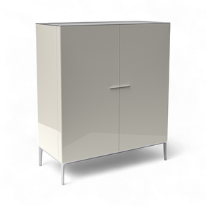 Side Up CSD 2 Cabinet - Shiny Aluminum/Glossy Cream 04.84