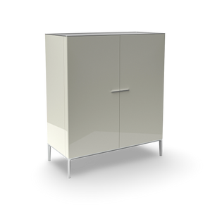 Side Up CSD 2 Cabinet - Shiny Aluminum/Glossy Cream 04.84