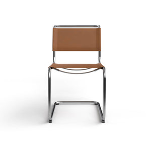 144 Dining Chair - Chrome/Natural Dark Tan