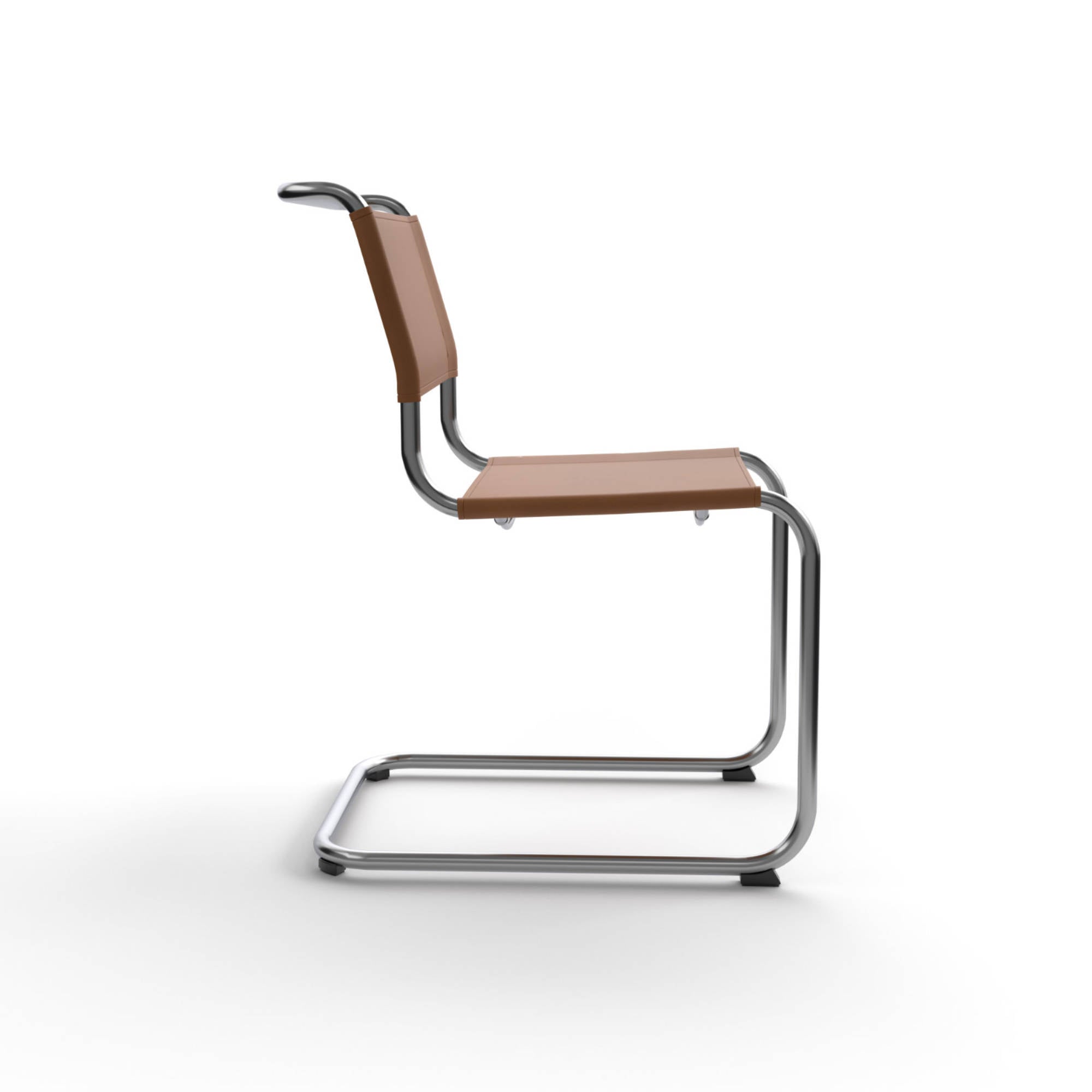 كرسي طعام 144 - كروم/بني داكن طبيعي-3