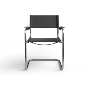 165 Dining Chair - Chrome/Cuoio Black