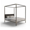 Arbore 180 Bed - Wenge Treated Ash/Champagne Metal/Ecoleather (C 2338)