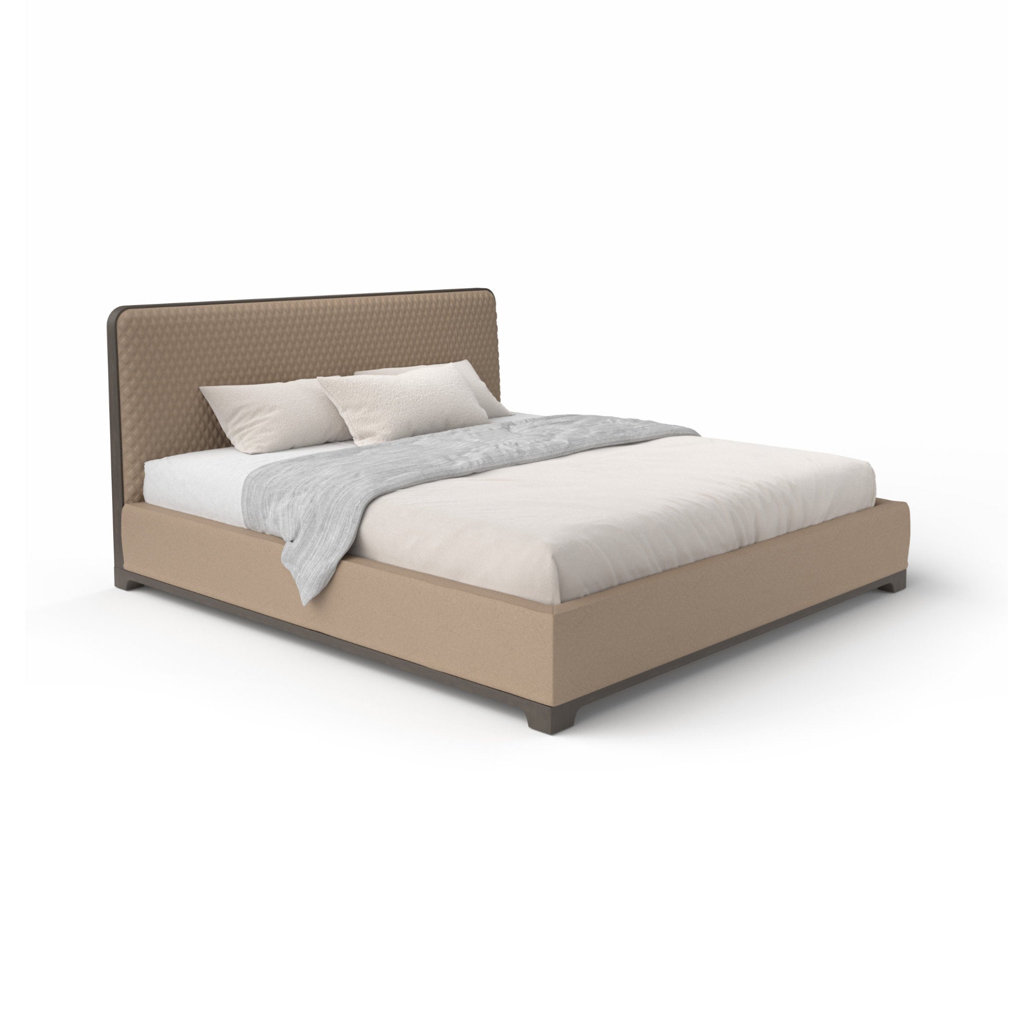 Bali 193 Bed - Grey Stained Ash/Leather (E 02 Essential)