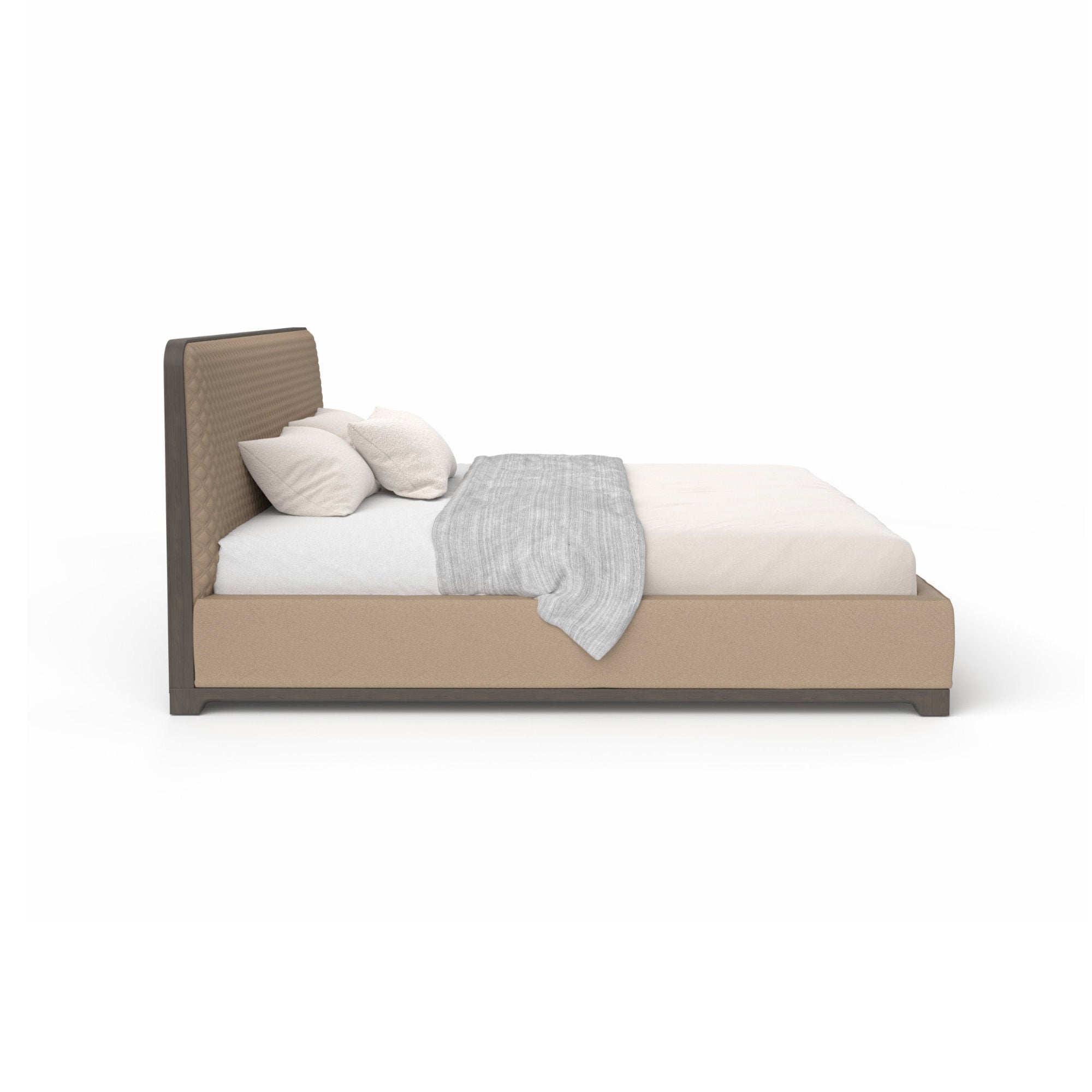 Bali 193 Bed - Grey Stained Ash/Leather (E 02 Essential)-5