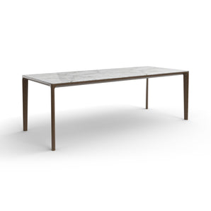 Board TBDR220 Dining Table - Heat-Treated Stained Ash/Michelangelo Marble
