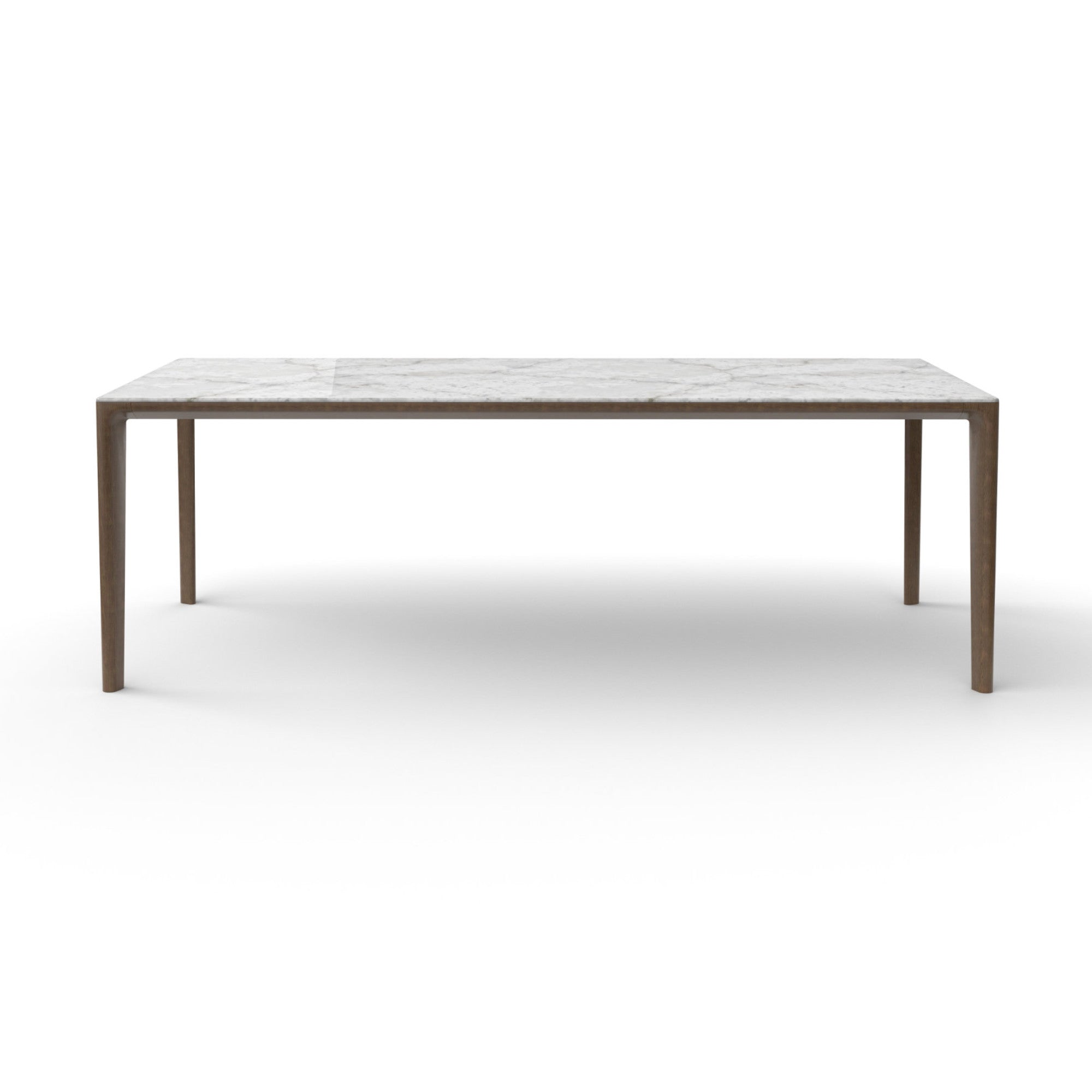 Board TBDR220 Dining Table - Heat-Treated Stained Ash/Michelangelo Marble-3