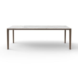 Board TBDR220 Dining Table - Heat-Treated Stained Ash/Michelangelo Marble