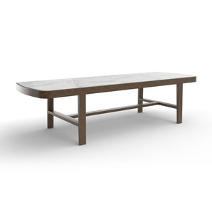 Convivio TCV300 Dining Table - Heat-Treated Stained Ash/Michelangelo Marble