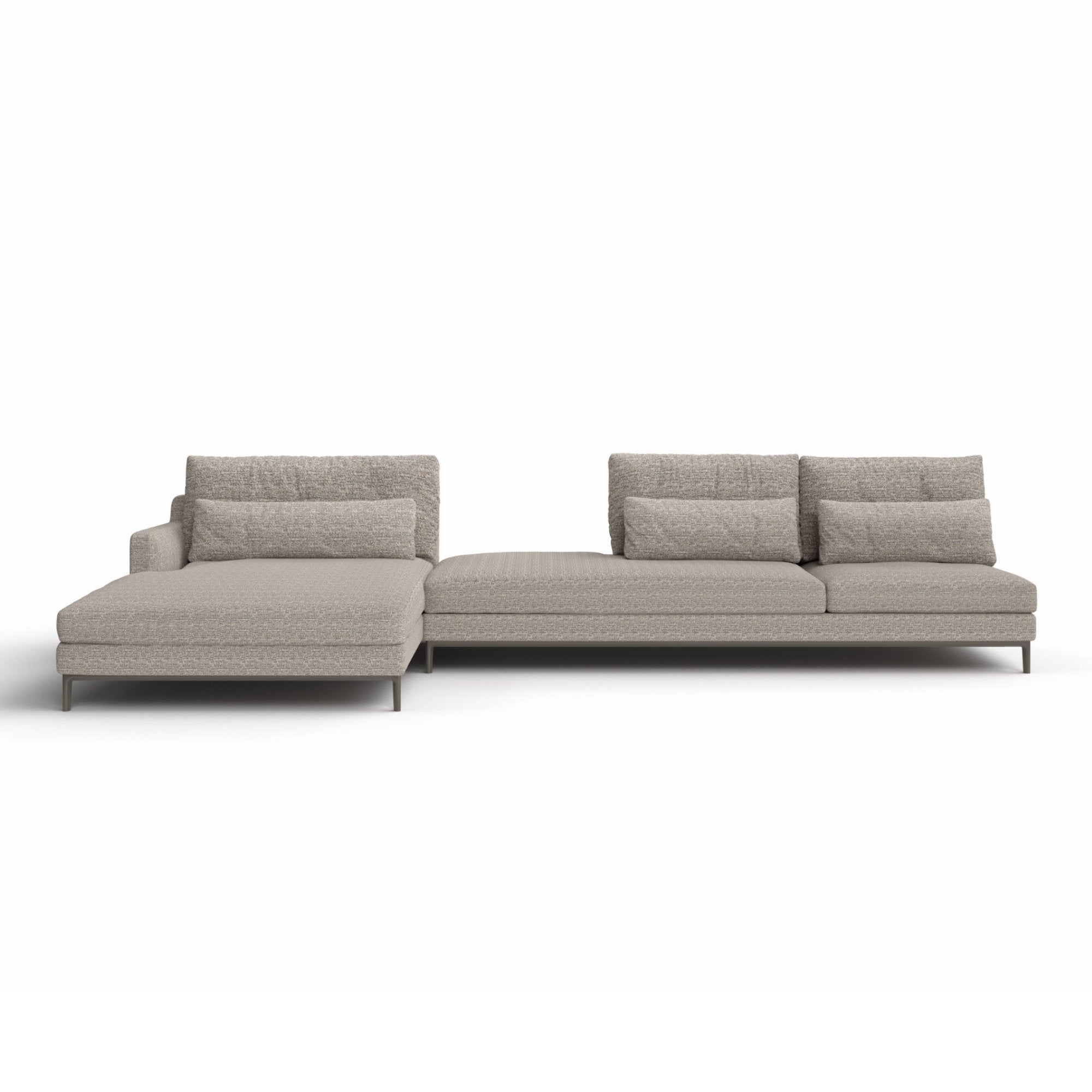 Edward 371 L Sofa - Peltrox/Fabric (A 4129)-3