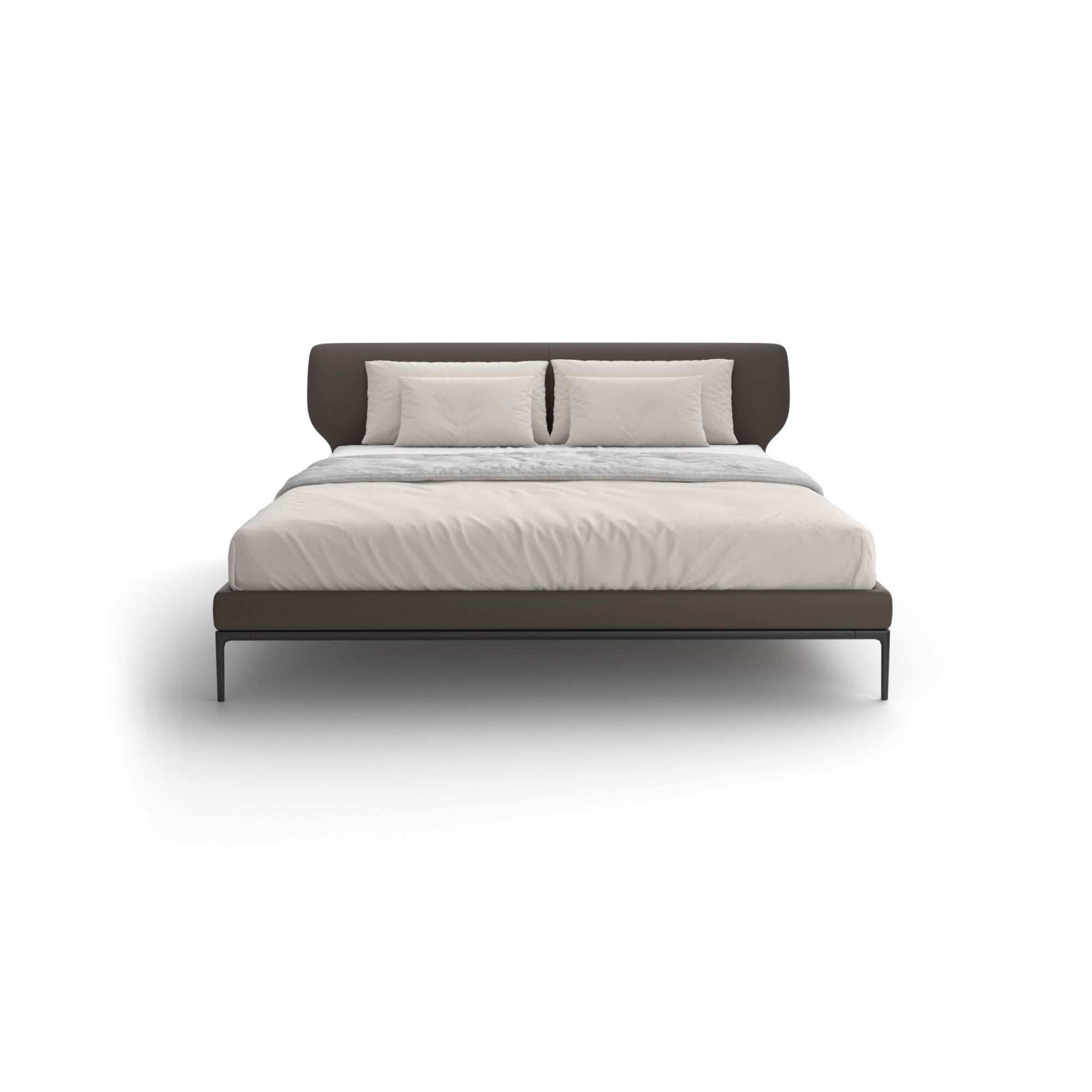 Maya 180 Bed - Black Pearl Metal/Ecoleather (B 3152)-3