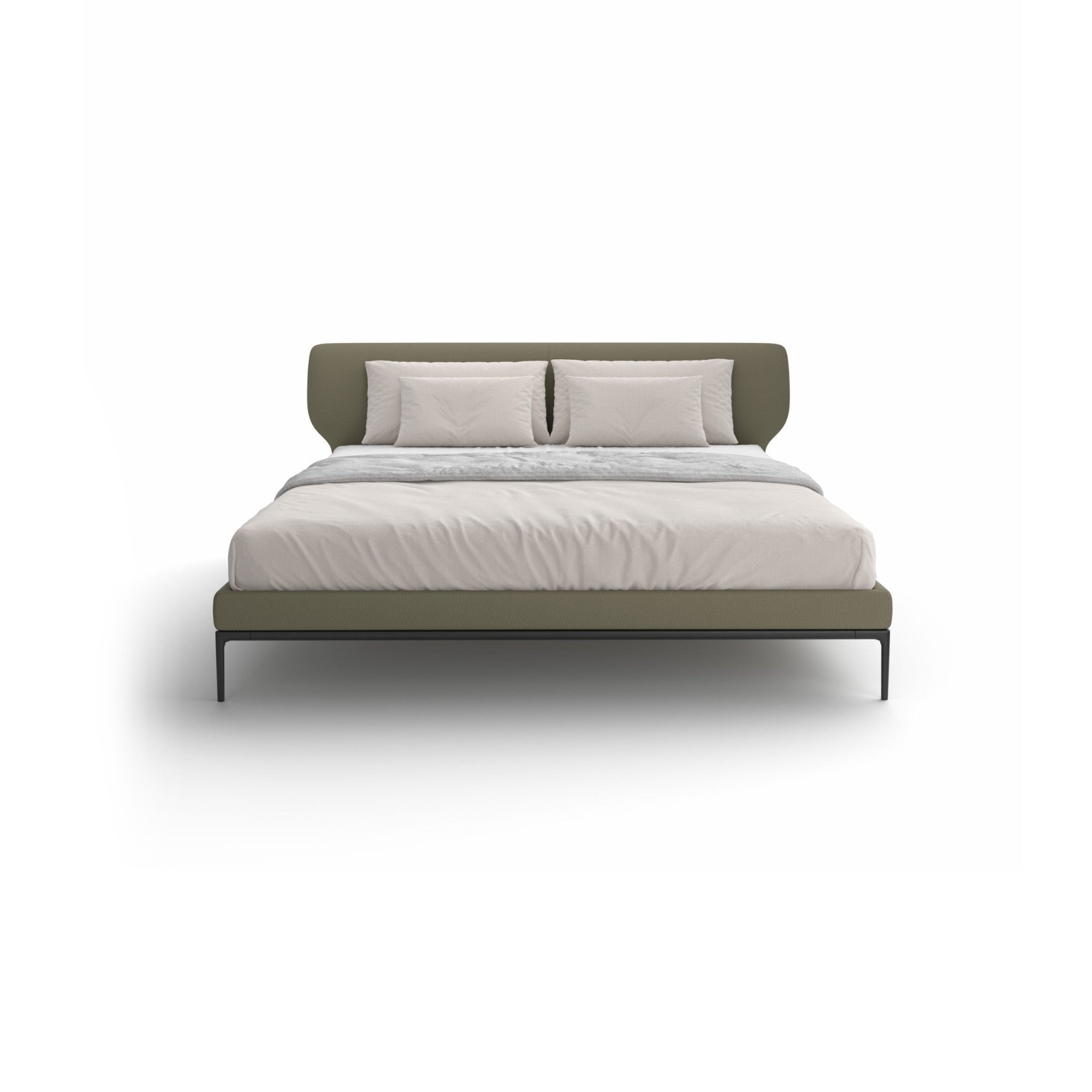 Maya 180 Bed - Black Pearl Metal/Ecoleather (C 2447)-3
