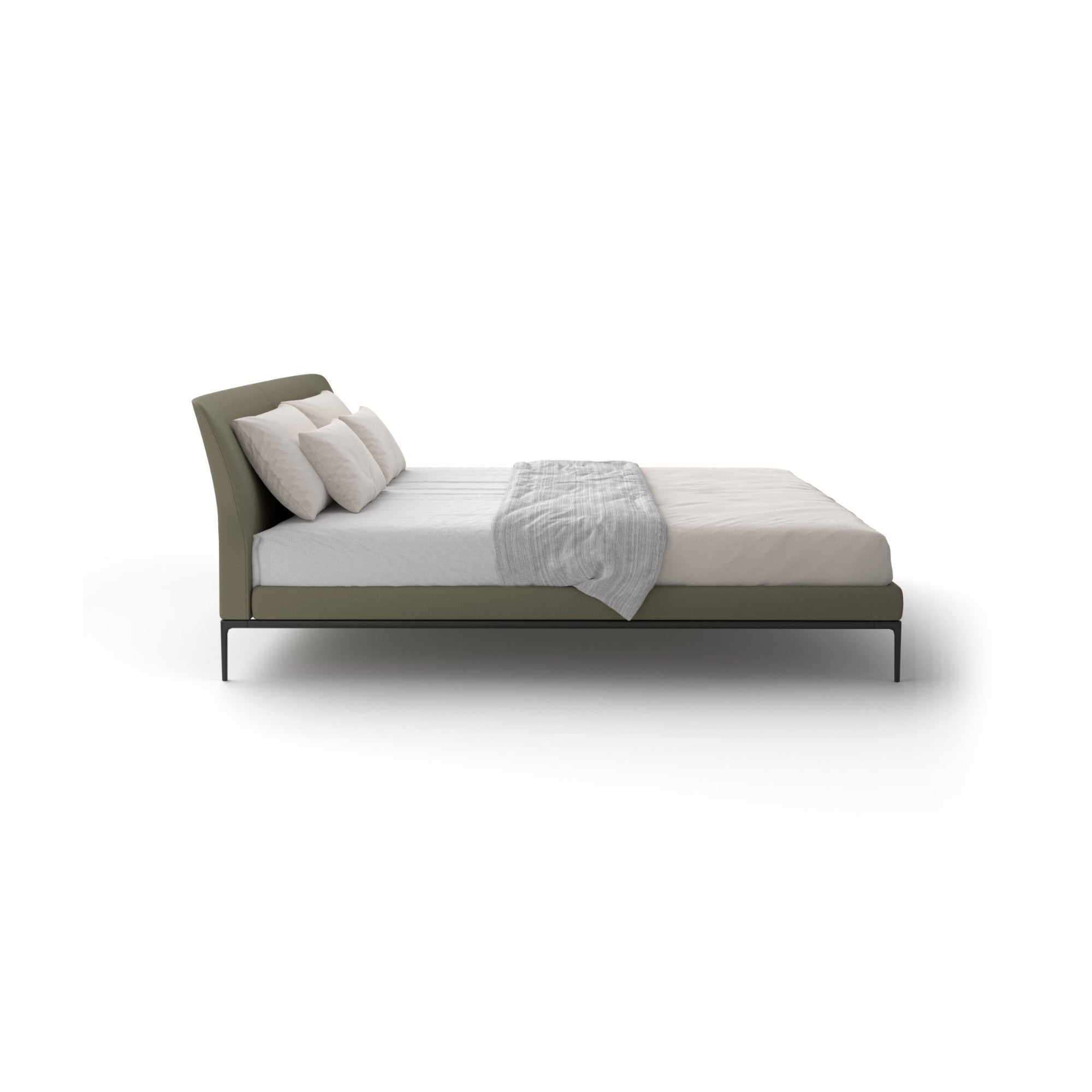 Maya 180 Bed - Black Pearl Metal/Ecoleather (C 2447)-5