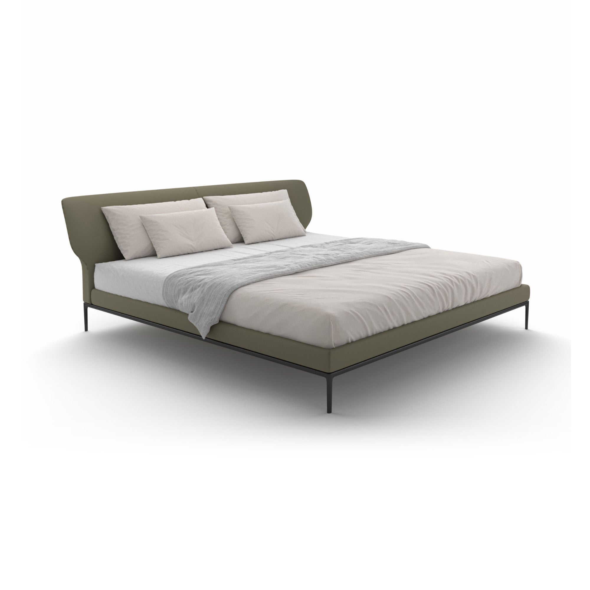 Maya 193 Bed - Black Pearl Metal/Ecoleather (C 2447)