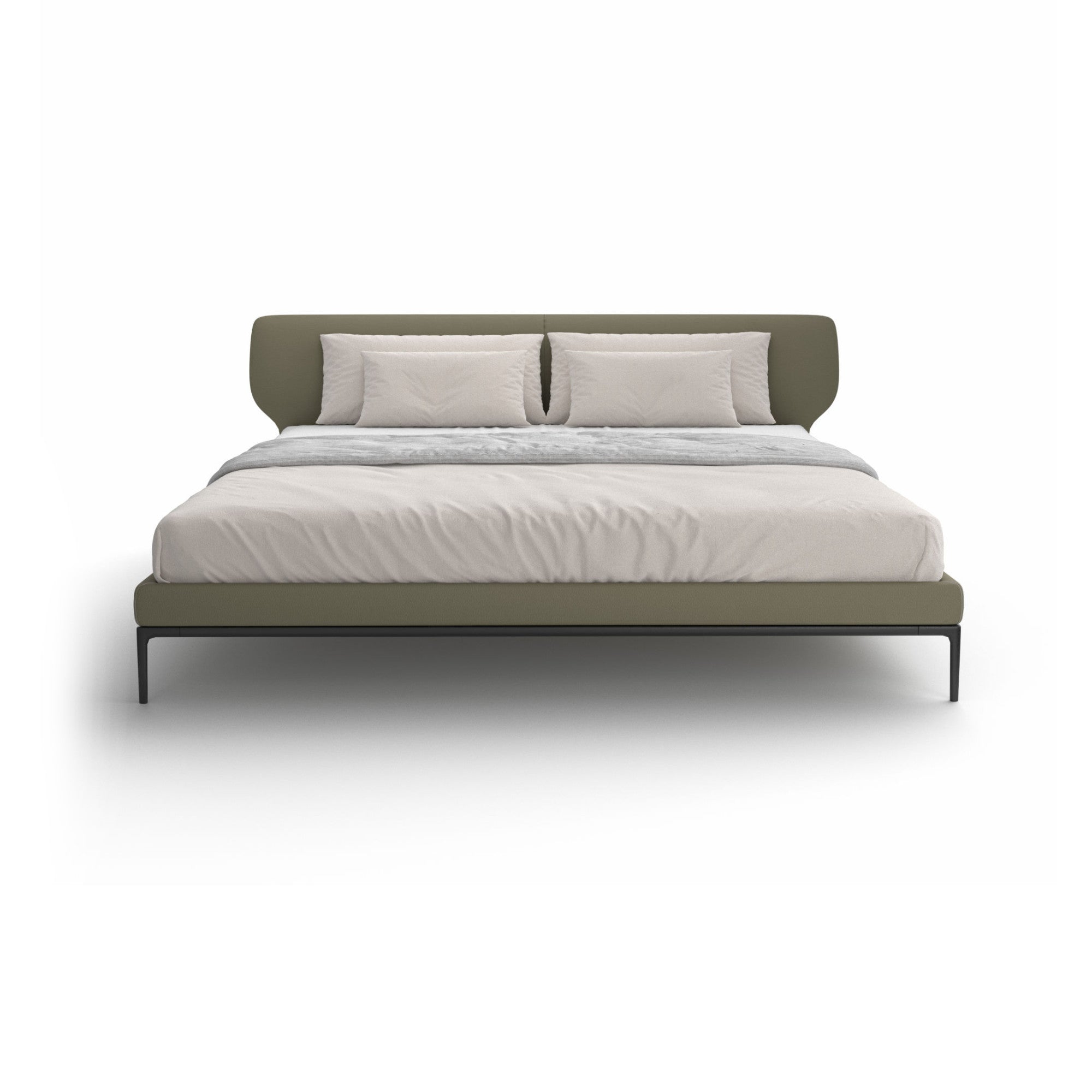 Maya 193 Bed - Black Pearl Metal/Ecoleather (C 2447)-3