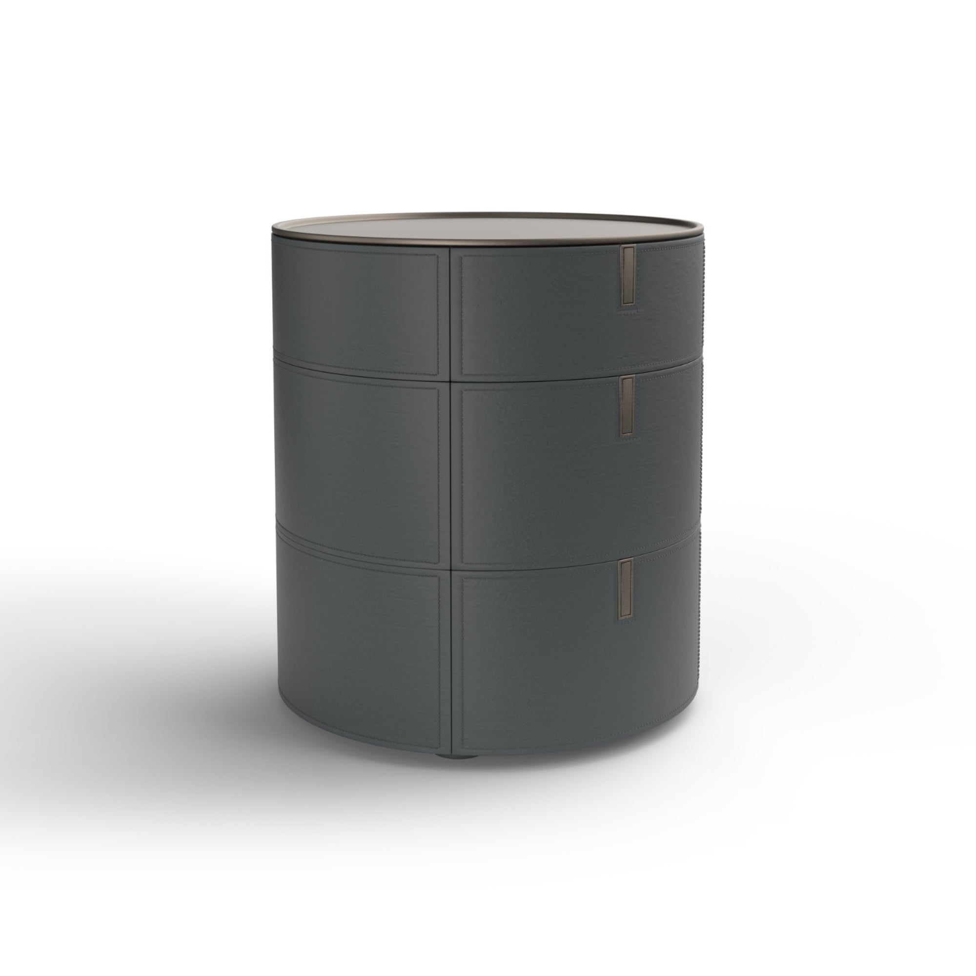Round 3 SR03 Bedside Table - Hide (Graphite)/Peltrox Steel-3