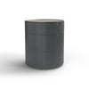 Round 3 SR03 Bedside Table - Hide (Graphite)/Peltrox Steel