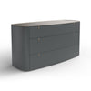 Round SRO2 Chest Of Drawer - Hide (Graphite) /Peltrox Steel