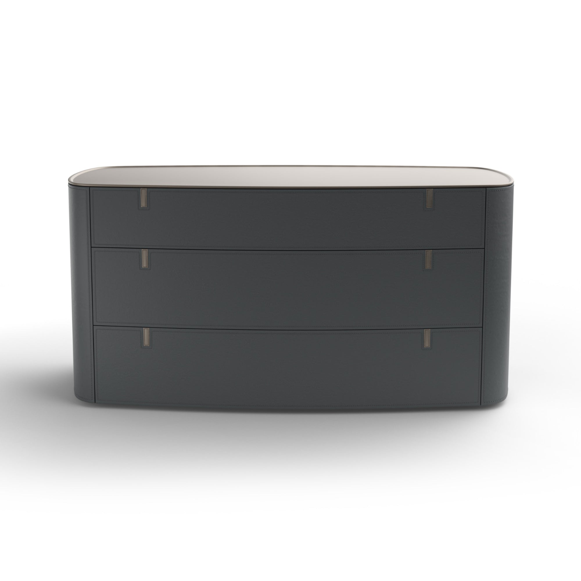 Round SRO2 Chest Of Drawer - Hide (Graphite) /Peltrox Steel-3