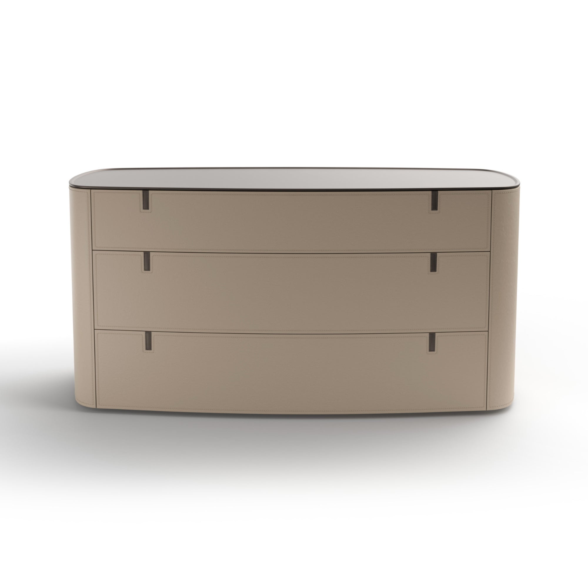 Round SRO2 Chest Of Drawer - Hide (Sand)/Bronze Steel-3