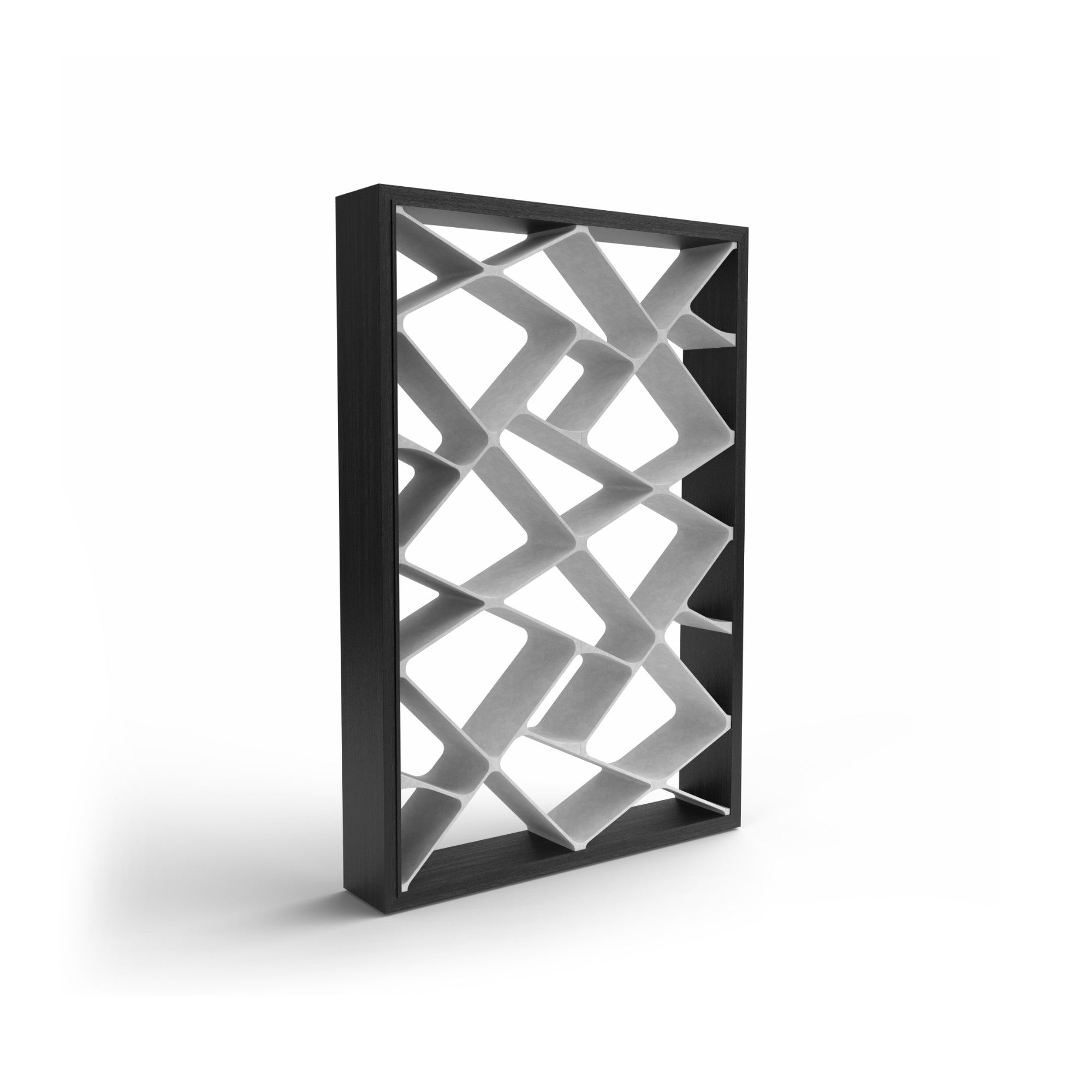 Shanghai LSH1 Bookcase - Black Oak/Concrete-1