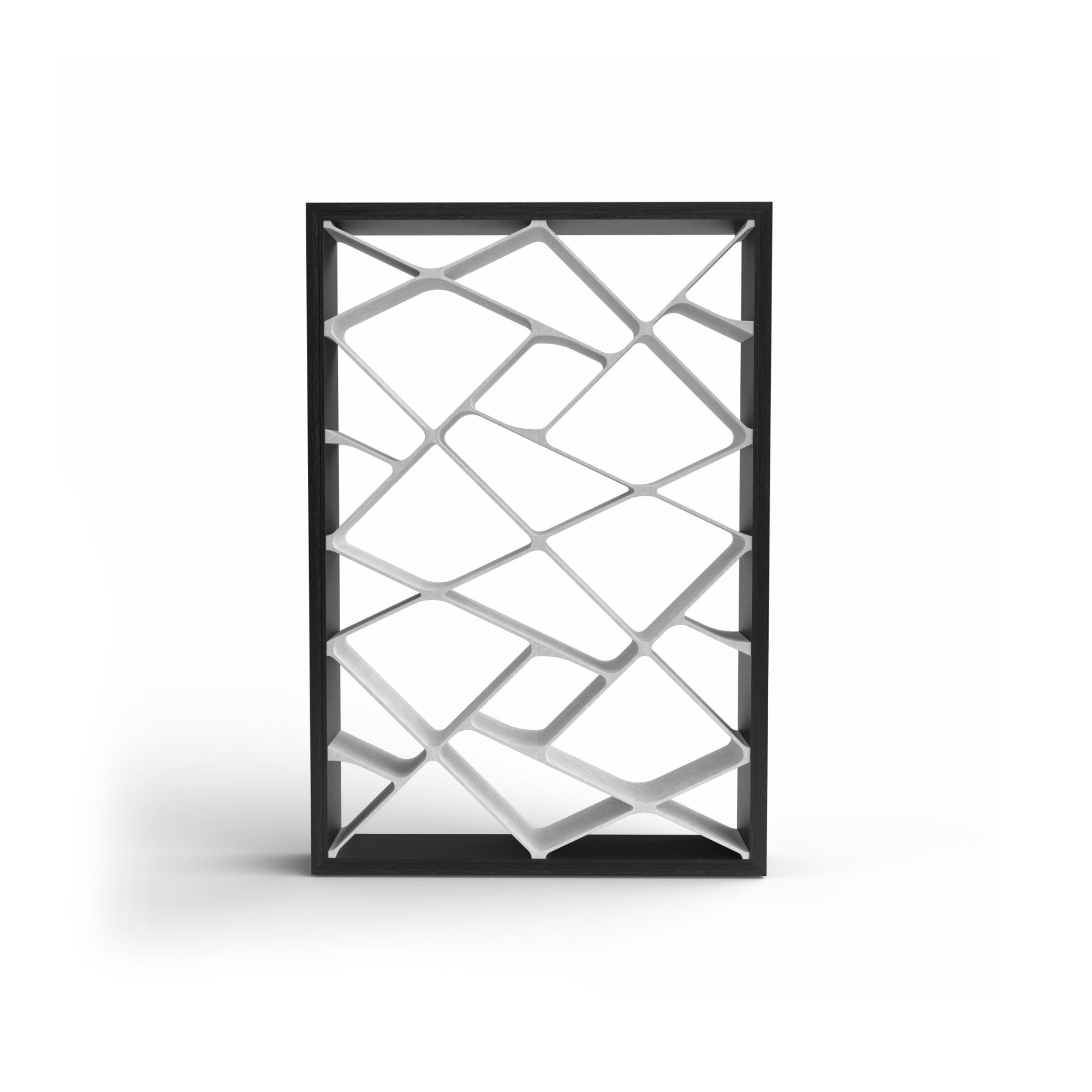 Shanghai LSH1 Bookcase - Black Oak/Concrete-3