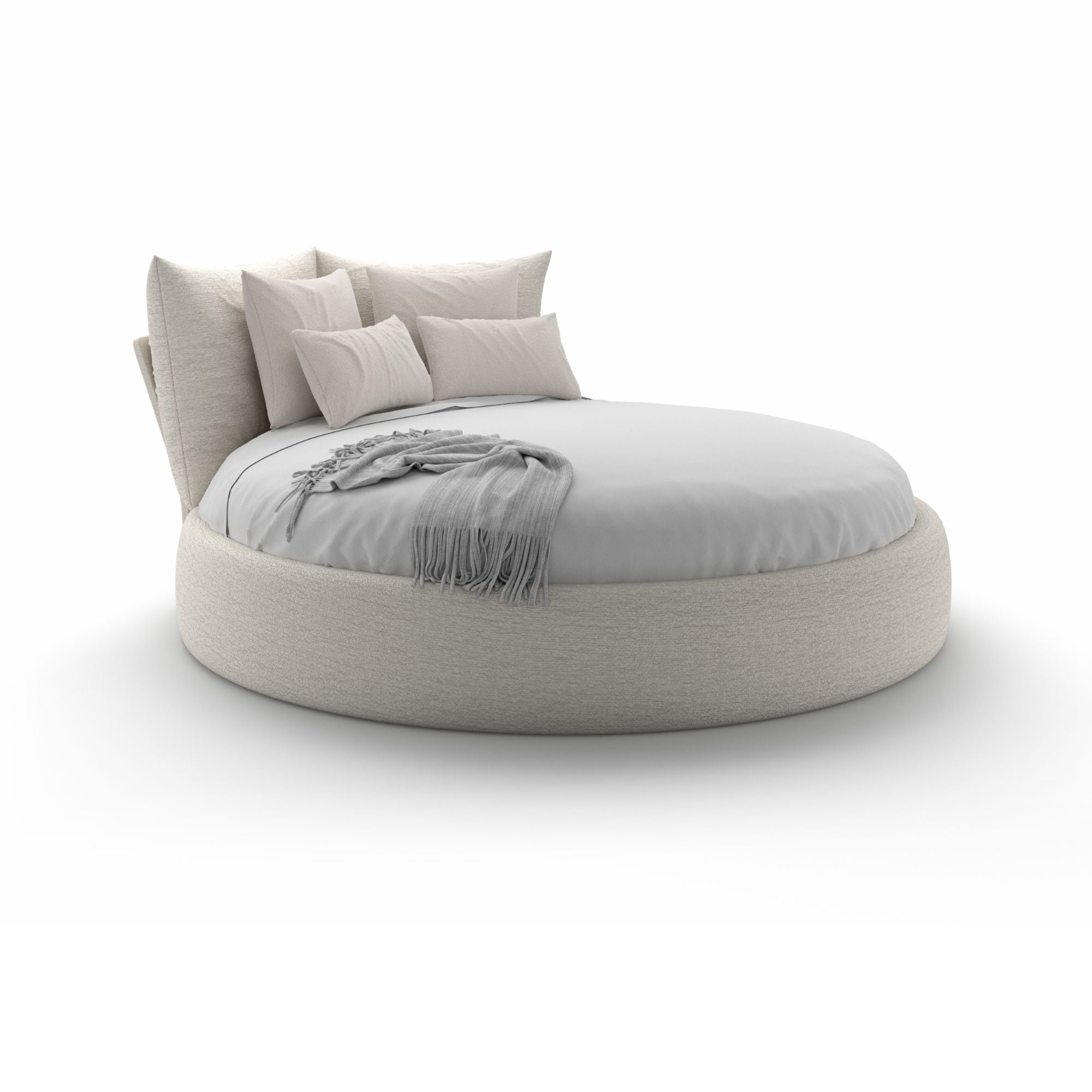 Timeo Round LTM240 Bed - Fabric (B 3330)