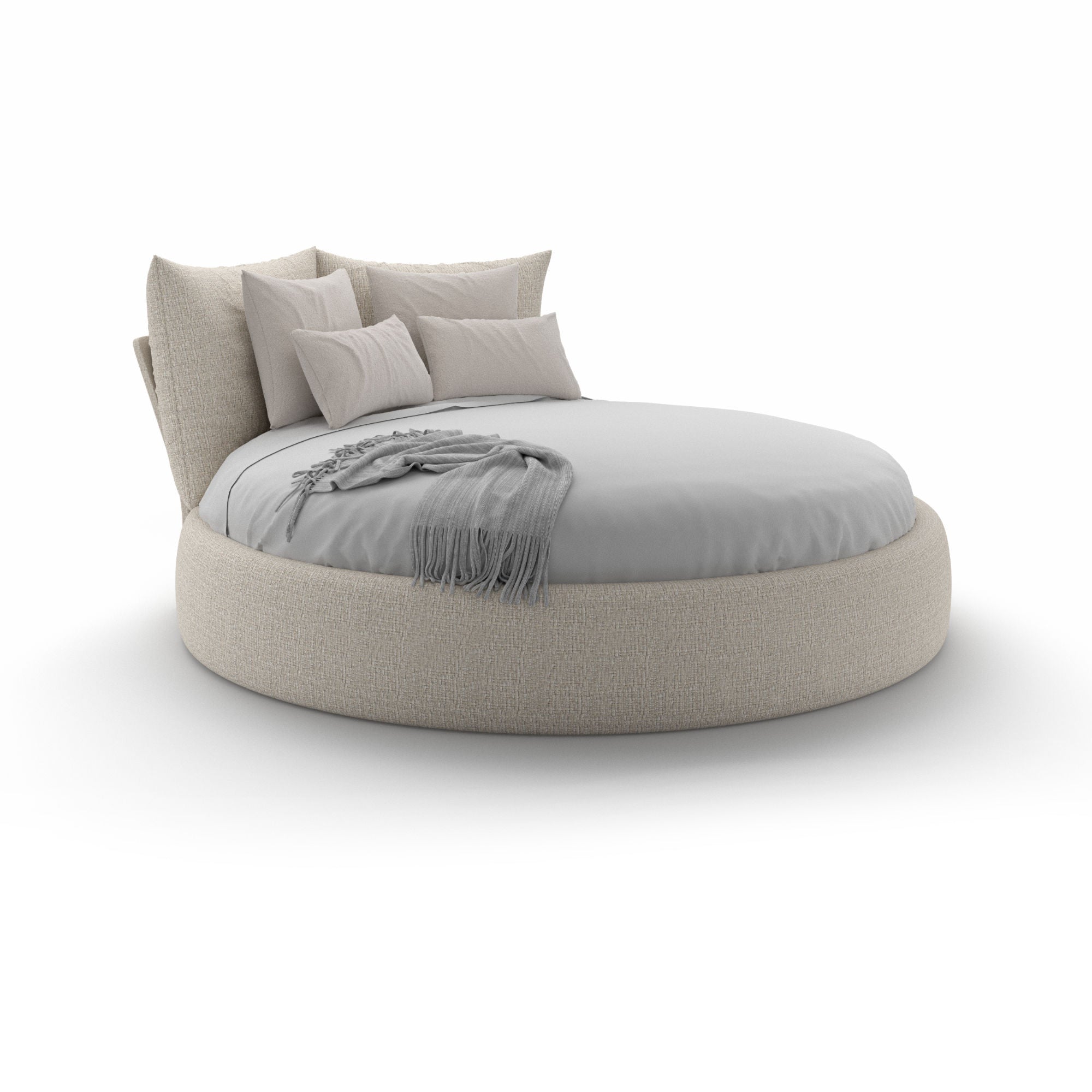 Timeo Round LTM240 Bed - Fabric (C 2531)