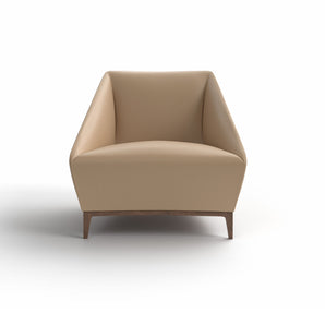 Zoe PZO1L Armchair - Walnut/Leather (G 92123 Ultrasoft)