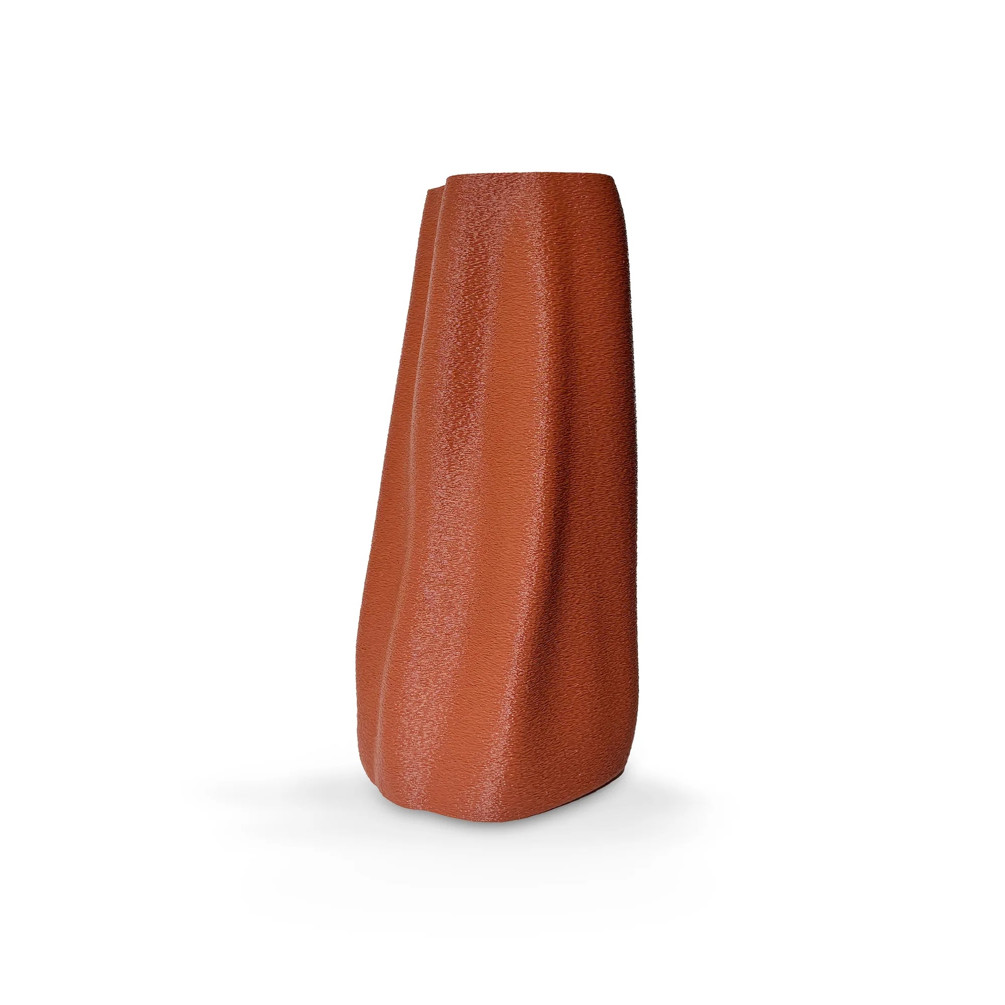 Amanitas Garden 3D Printed Tall Vase - Burnt Ochre-1