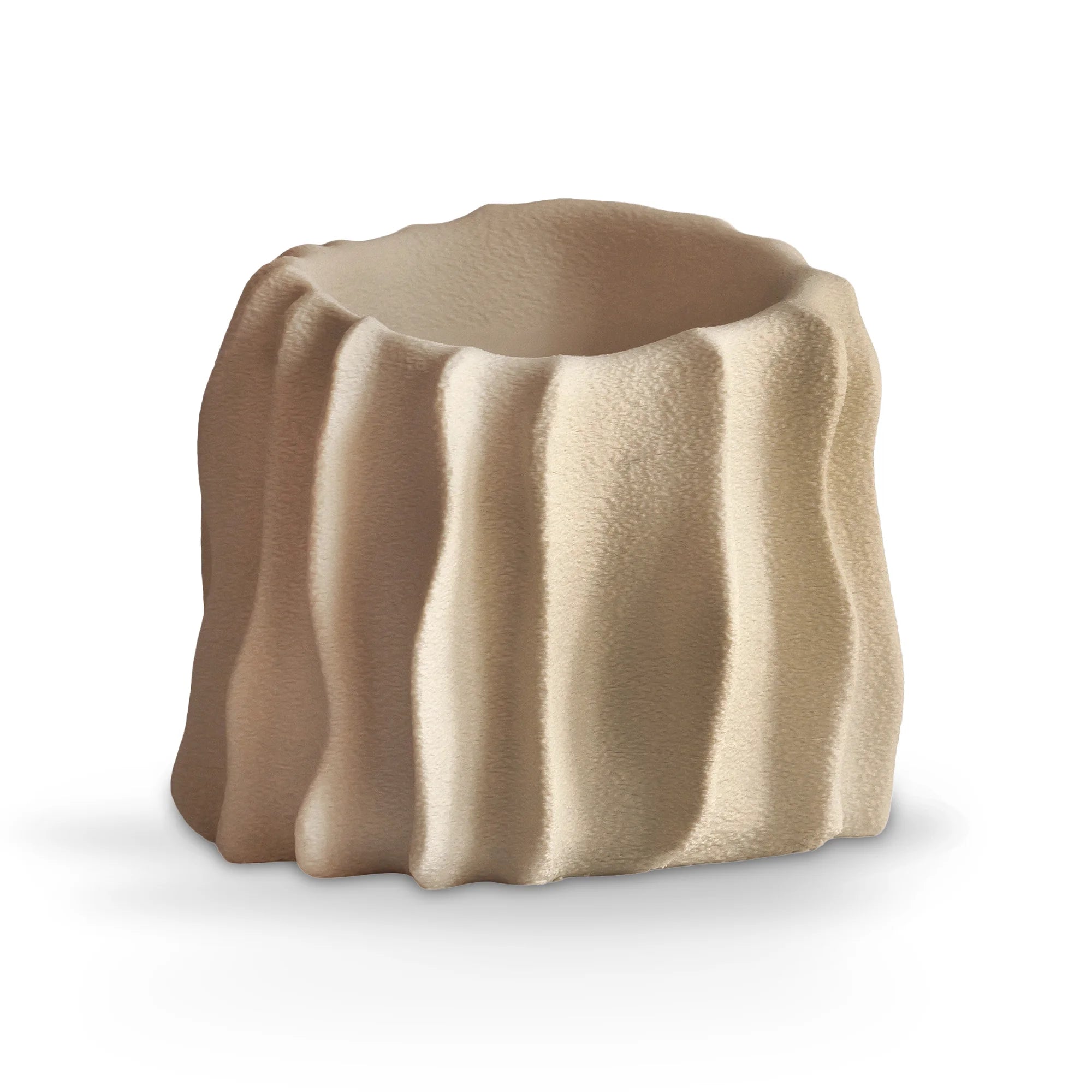 Kora 01 Printed Plant Pot - Large/Sandstone-1