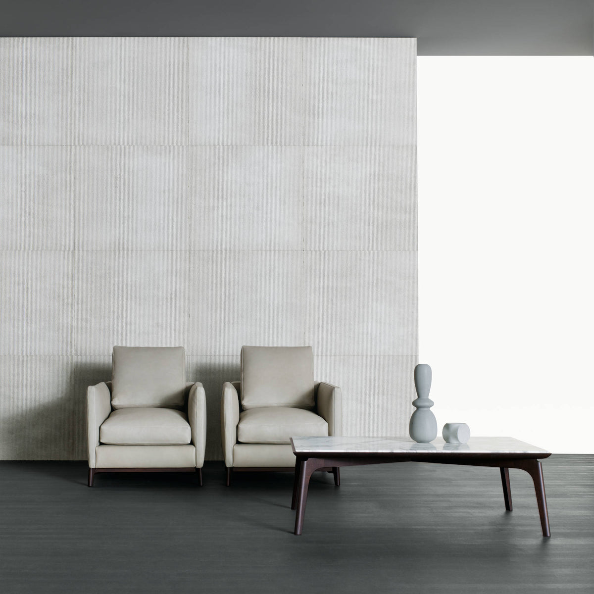 Dorsey Armchair – 82x87 / Wood (Frassino Tinto Noce) / Cuoio 38/Leather (Terrea 8006)-2