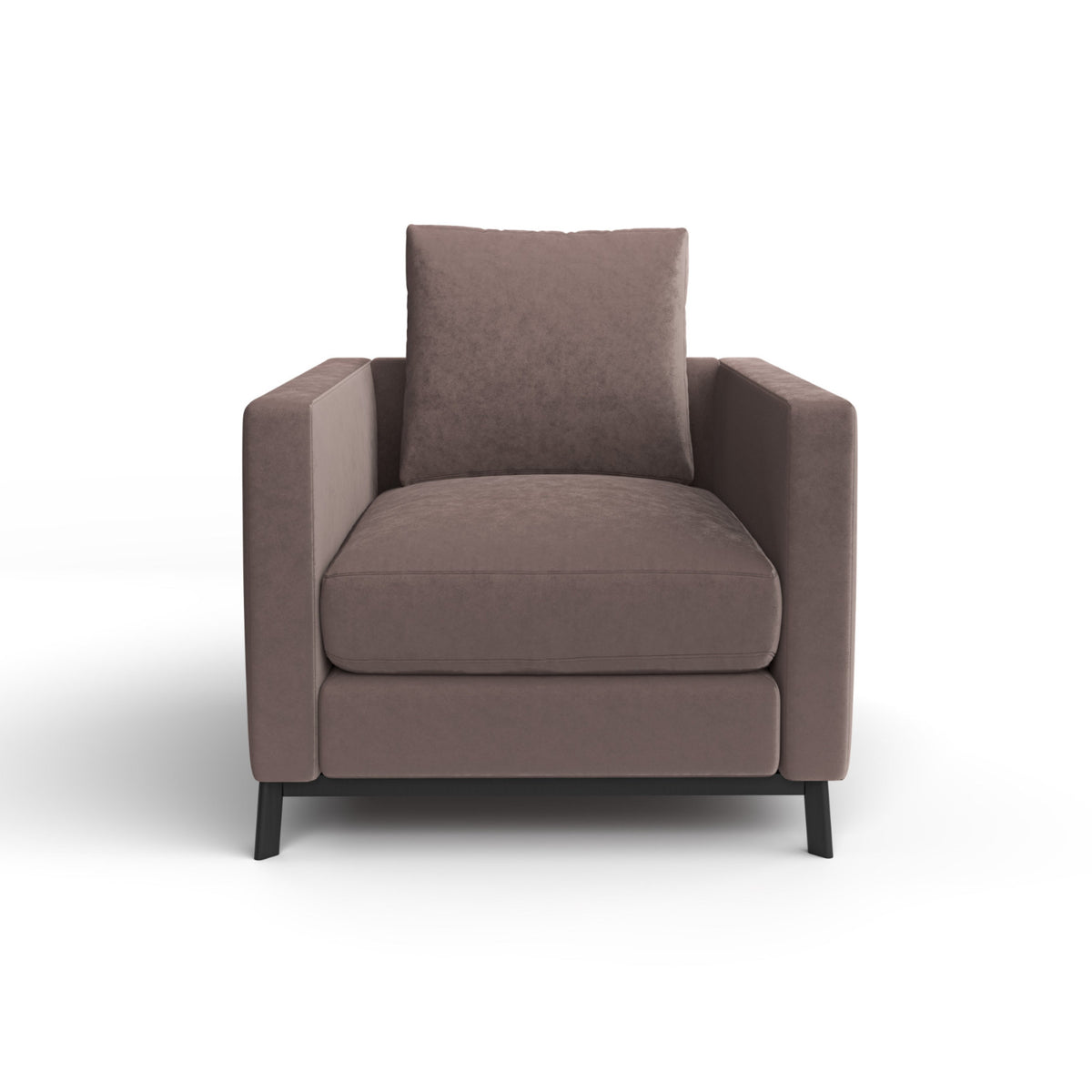 Dorsey Armchair – 82x87 / Wood (Dark Oak) / Cuoio 27 / Fabric (Galba 107)-3