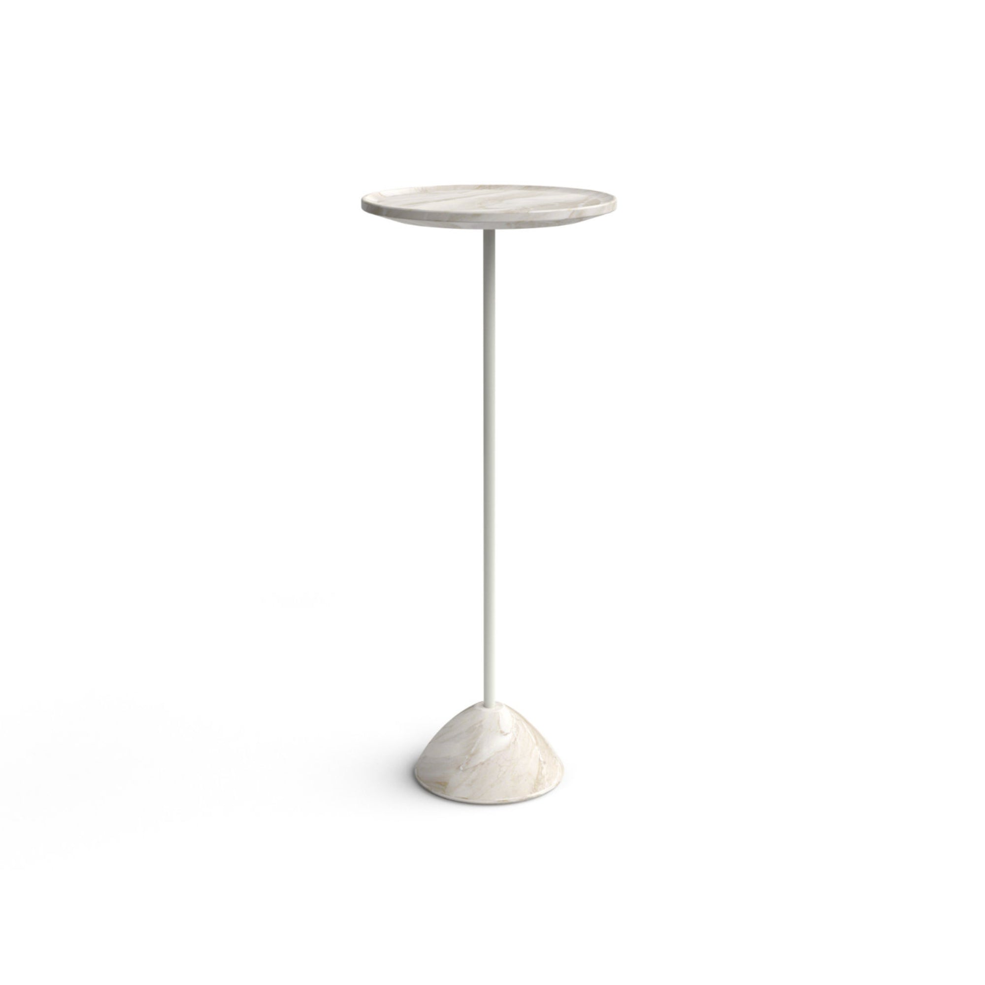 Tabl 9002 Amura Lab - Hourglass T533 Side Table - Ral 9002/Calacatta Marble ...