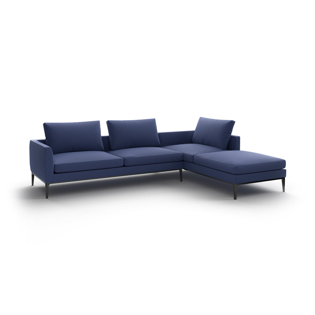 Leonard Sofa – 216x92 / Metal (Black) / Fabric (Bambaki 23)