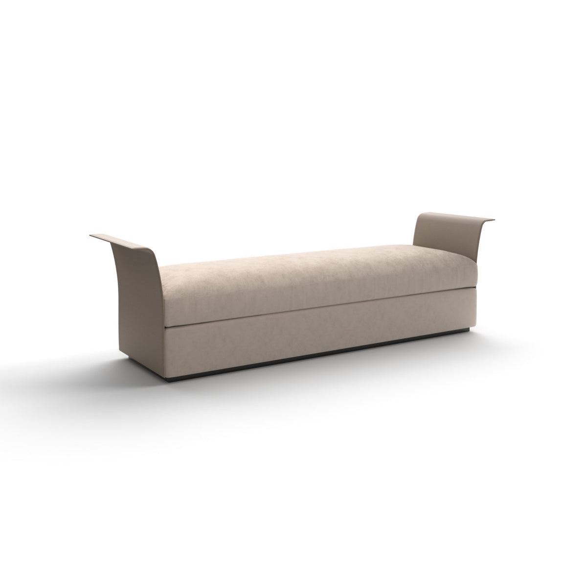 Nap Bench – 175x50x56 / Cuoio 29/Fabric (Nobilis 02)
