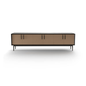 Theo 571 Sideboard - Grafite Marble/Leather (Old Velvet 2060)