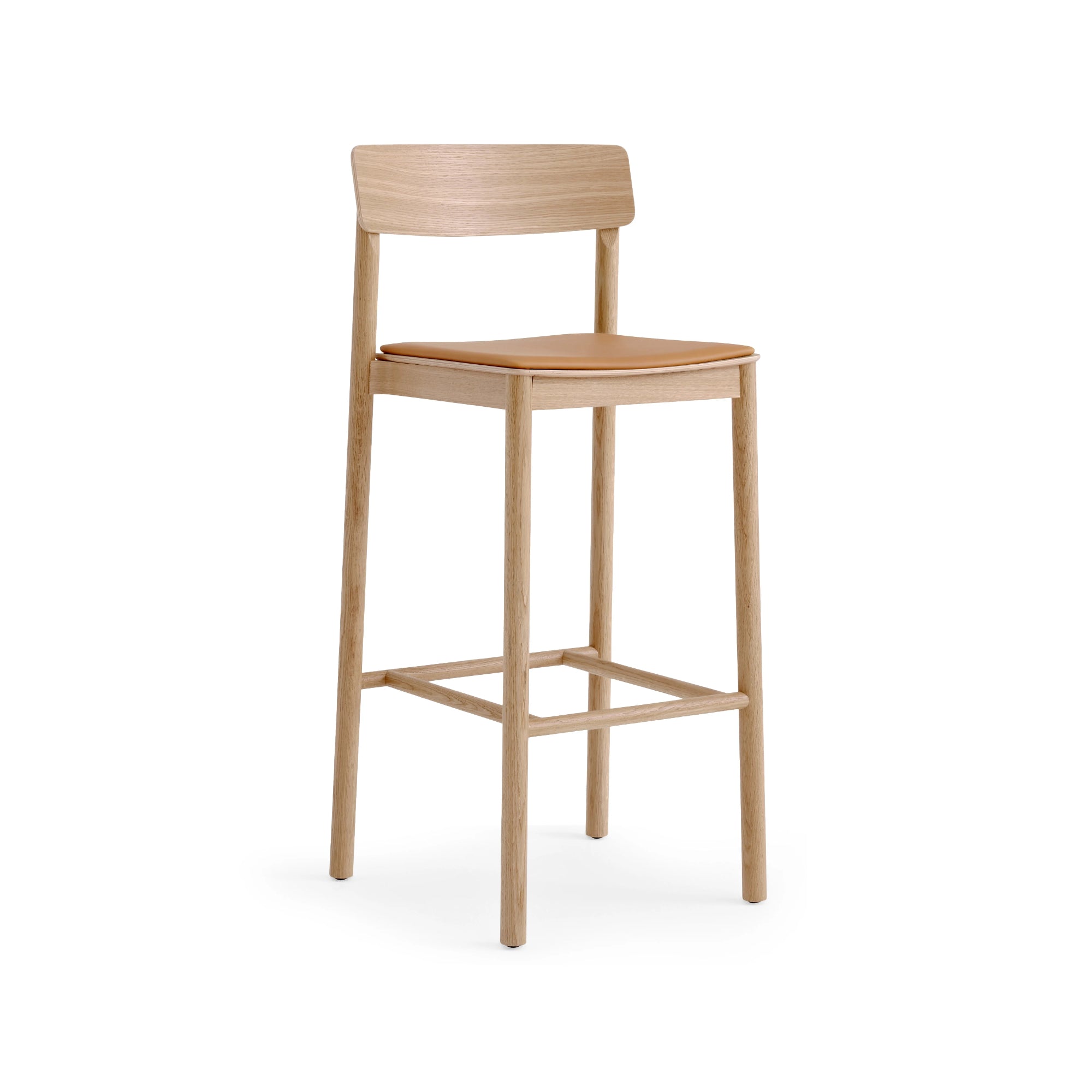 Betty TK17 Barstool - Oak/Leather (Noble Aniline Cognac)-1