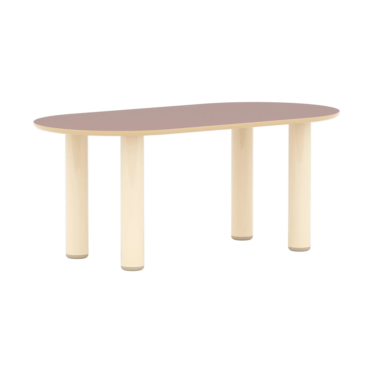 Eclipso 220 Dining Table - Multicolour Beige/Maroon Rosso-1