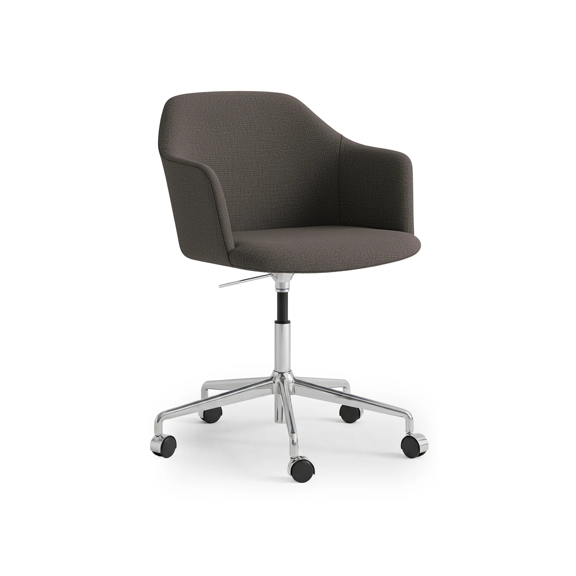 Rely HW55 Office Task Chair - Polished Aluminum/Fabric 1 (Hot Madison 093)-1