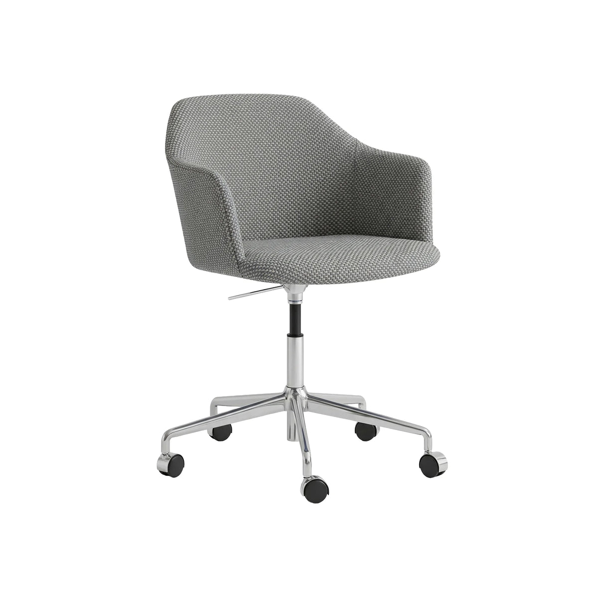 Rely HW55 Office Task Chair - Polished Aluminum/Fabric 3 (Clay 003)-1