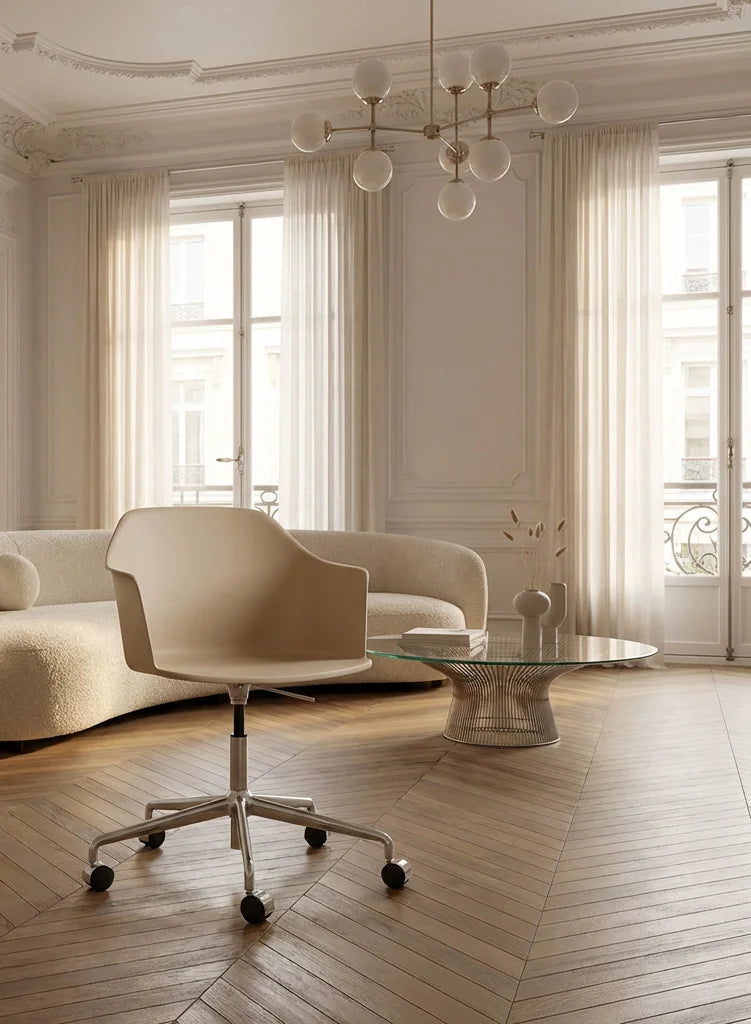 Rely HW53 Chair - Polished Aluminium/Beige Sand-3