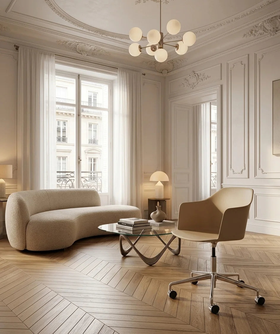 Rely HW53 Chair - Polished Aluminium/Beige Sand