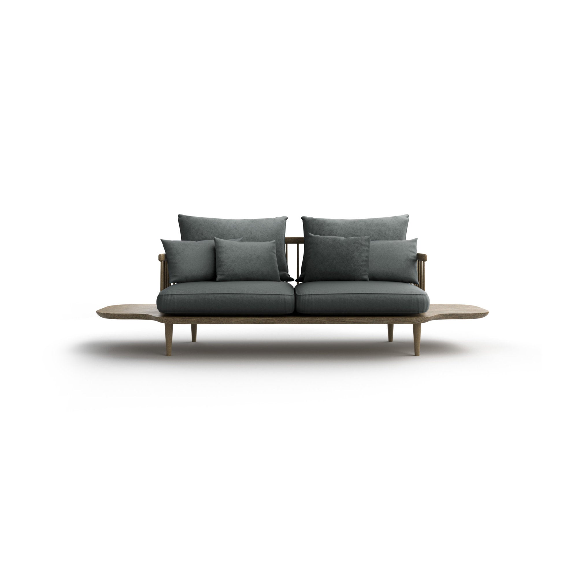 Fly SC3 Sofa - Smoked Oiled Oak/Fabric 1 (Hot Madison 093)